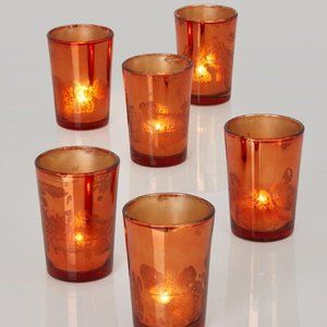 3.5 in Antique Copper Tapered Votive Holders